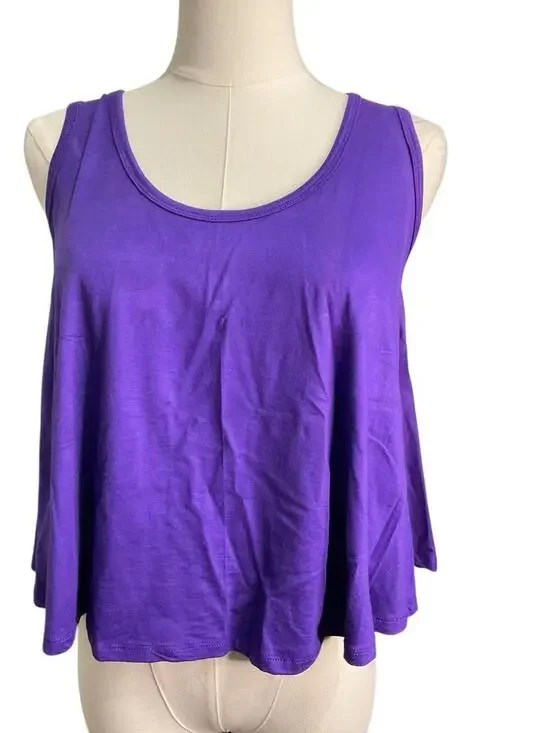 Rhea Purple Harem Pants + Crop Tank Set Boho Festival Bundle NWT + Flawed Top - Picture 2 of 9